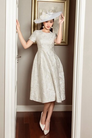 Pouf Dress In White Limited Collection