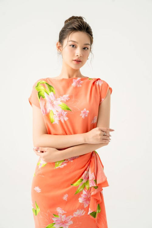 Sixdo Floral Silk Top 2 (Áo nữ)