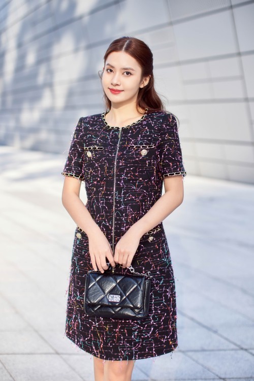 Black Mini Tweed Dress