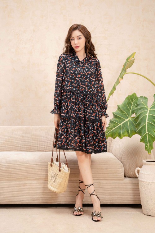 Floral Midi Woven Dress