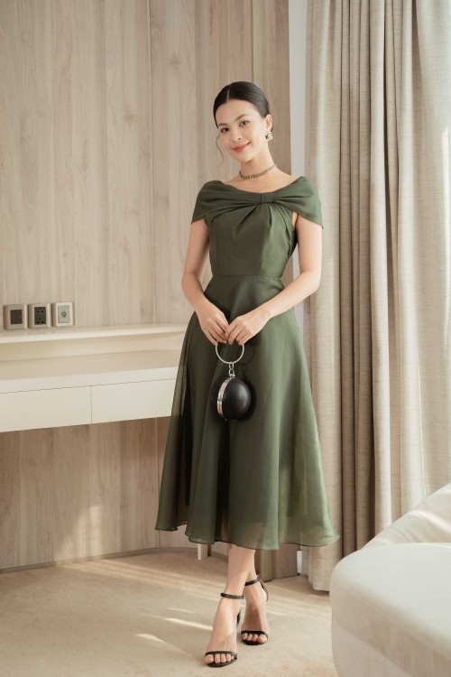 Dark Green Midi Dress