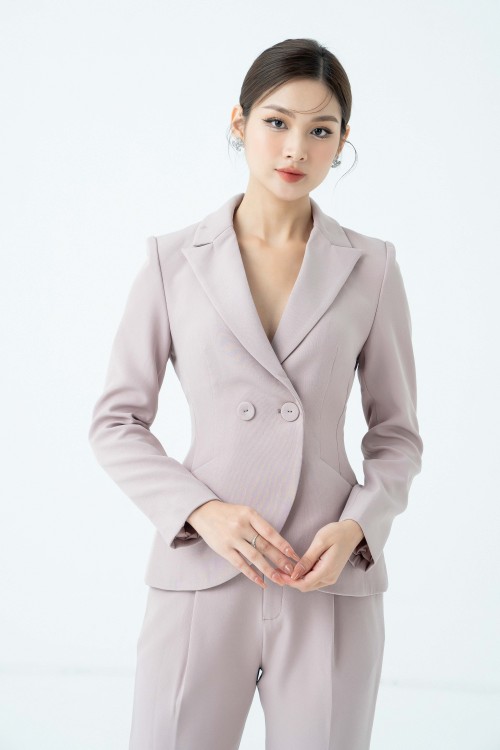 Light Mauve Long Sleeves Vest (Áo vest)