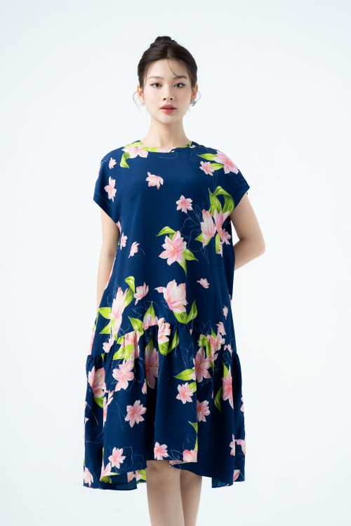 Dark Blue Lily Midi Dress