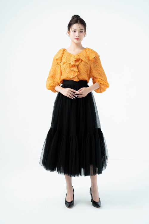 Floral Voile Top (Áo nữ)