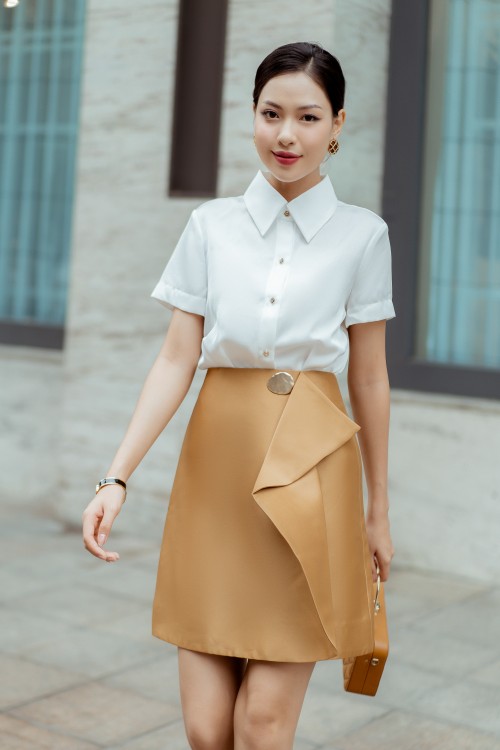 A-line Mini Taffeta Skirt