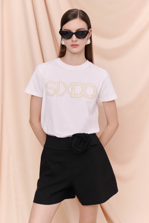 Cream Sixdo Embroidery Tshirt