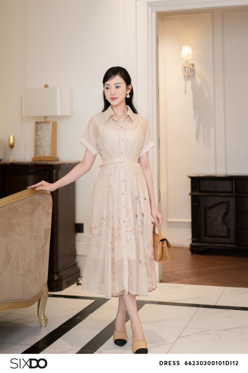 Light Beige Birdy Midi Dress