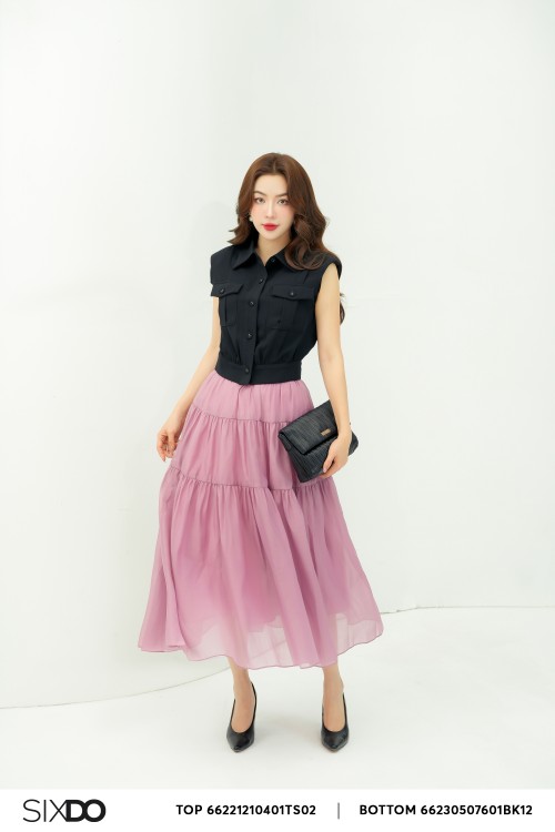 Light Murrey Midi Skirt