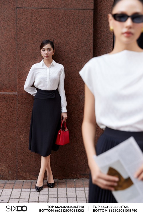 White Long Sleeves Silk Shirt