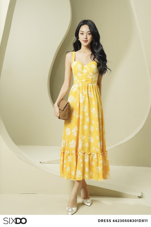 Floral Maxi Chiffon Dress