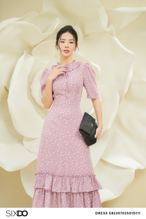 Sixdo Midi Chiffon Dress