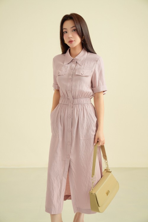 Sixdo G-Light Murrey Woven Loose Dress