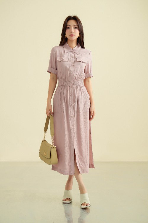 G-Light Murrey Woven Loose Dress