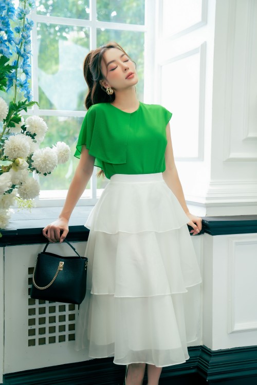 Light Green Chiffon Top