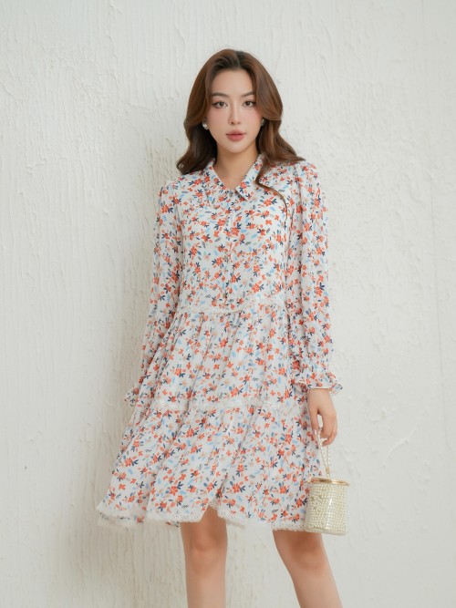 Floral Midi Woven Dress