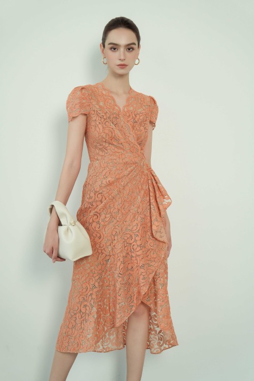 Ochre Lace Sarong Dress