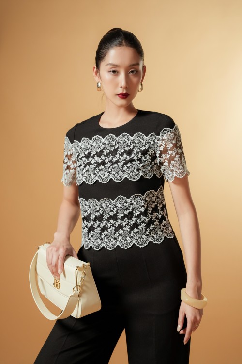 Black Woven Blouse