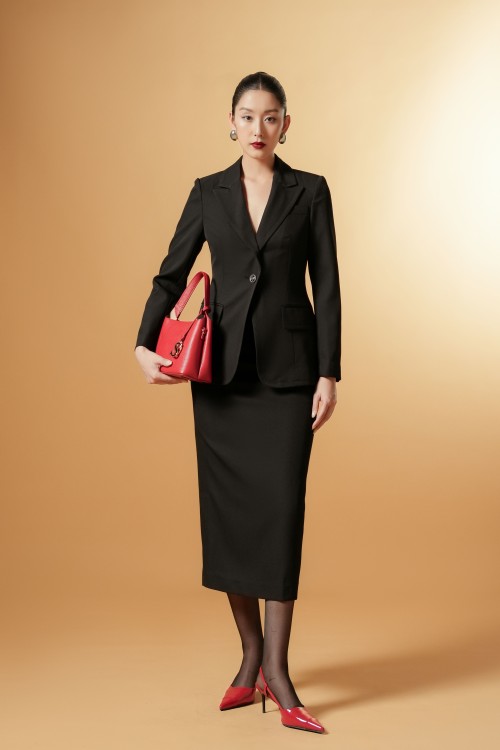 Black Tuytsi Pencil Skirt