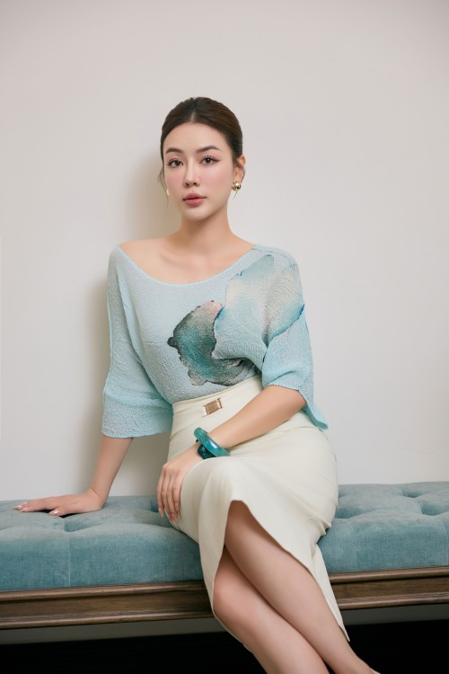 Blue Woven Blouse