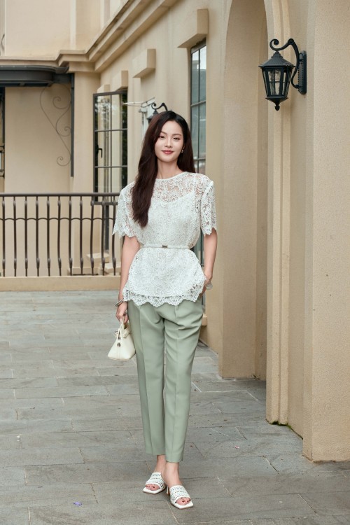 Mint Woven Baggy Pants