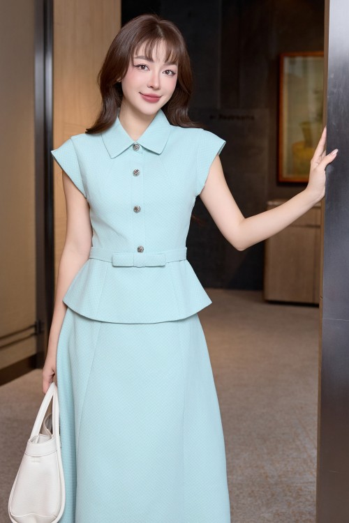 Turquoise Woven Blouse