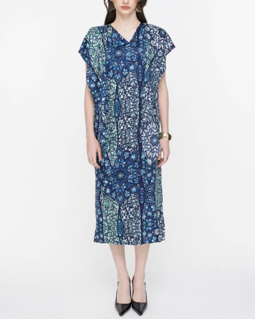 SIXDO V-Neck Silk Loose Dress