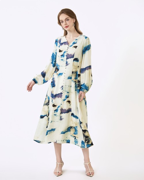SIXDO G-Blue Woven Loose Dress