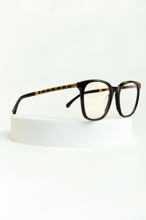 Black-Gold Retro Glasses
