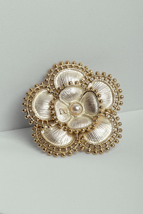 White Petal Brooch