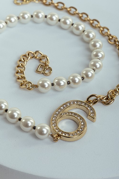 Number Six Pearl Necklace