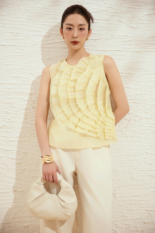 Sixdo White Woven Loose Pants