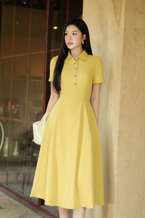 Sixdo Raw Flared Dress
