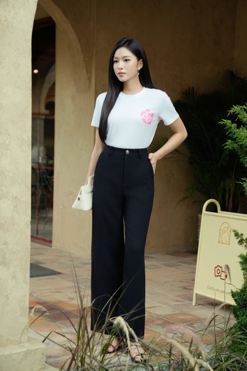 Black Raw Loose Pants