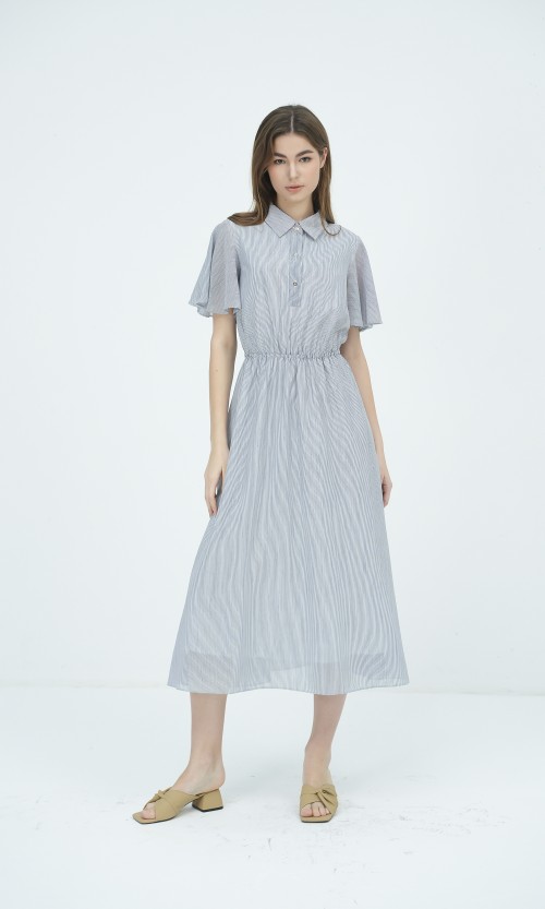 SIXDO Woven Flared Dress for Women
