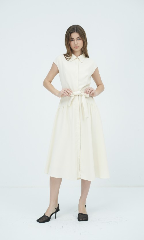 SIXDO Woven Flared Dress for Women