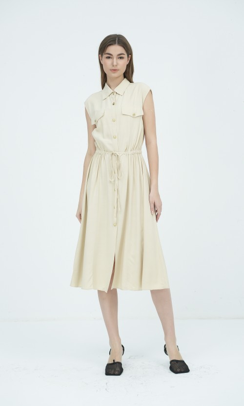 SIXDO Woven Flared Dress for Women