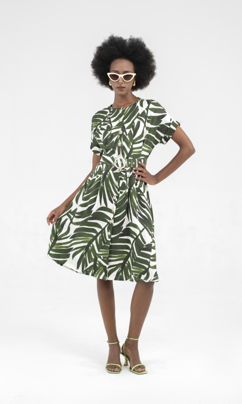 SIXDO Raw Midi Dress