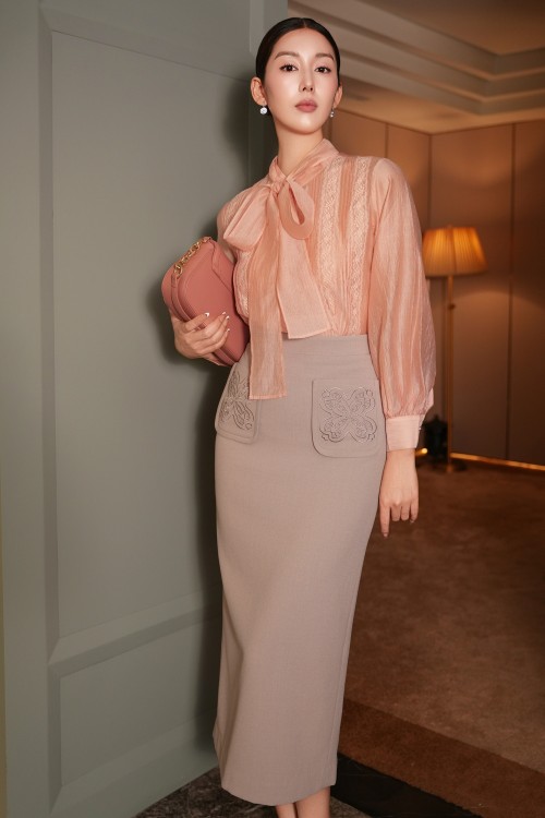 Pink Organza Blouse