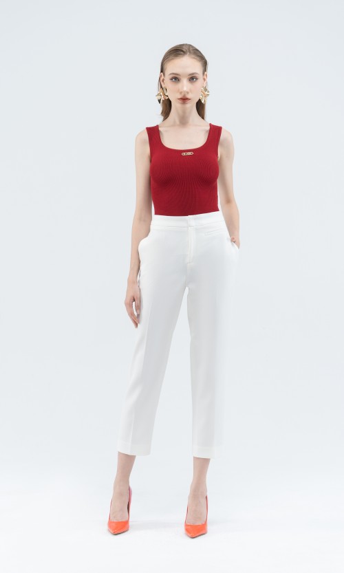 SIXDO Womens Work Pants High Rise Woven Straight