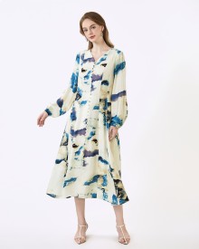 SIXDO G-Blue Woven Loose Dress