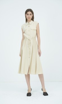 SIXDO Woven Flared Dress for Women