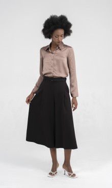 SIXDO Black Wide Leg Tuytsi Pant