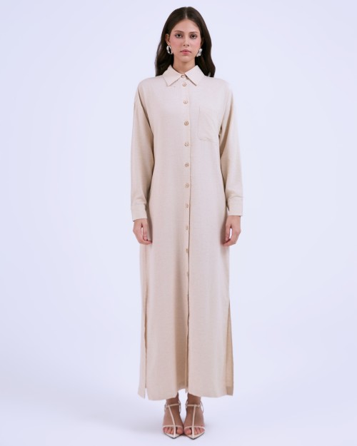 Sixdo SIXDO G-Beige Woven Loose Dress L