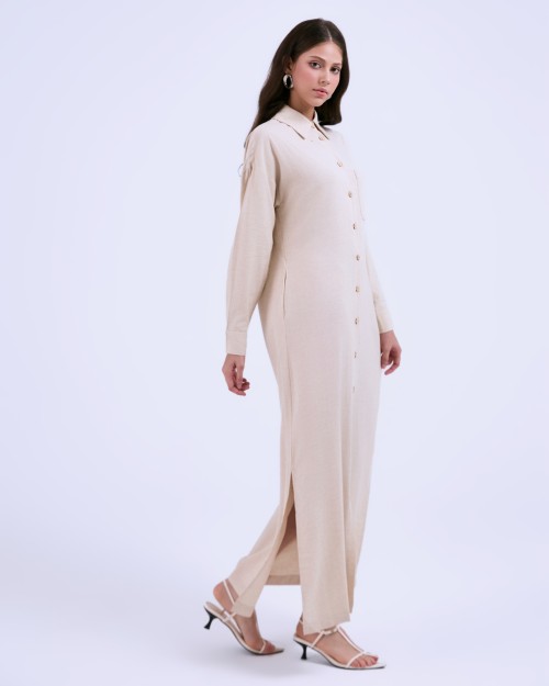 SIXDO G-Beige Woven Loose Dress