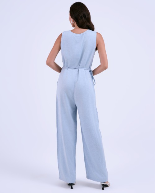 SIXDO G-Blue Woven Jumpsuit Long L