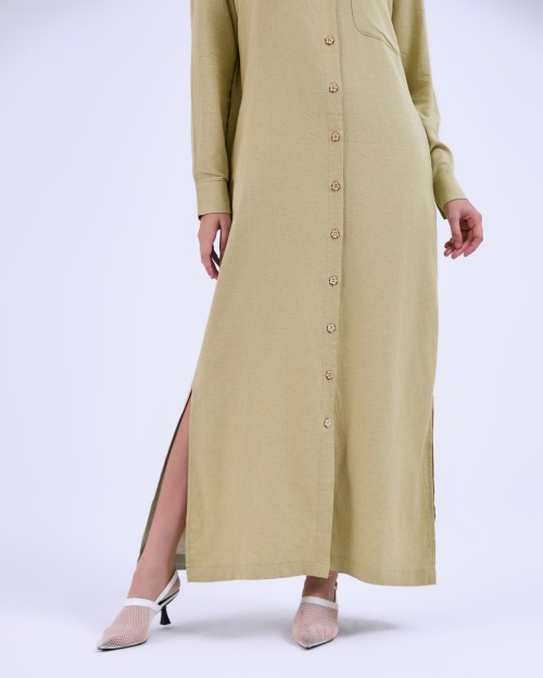 SIXDO G-Green Woven Loose Dress