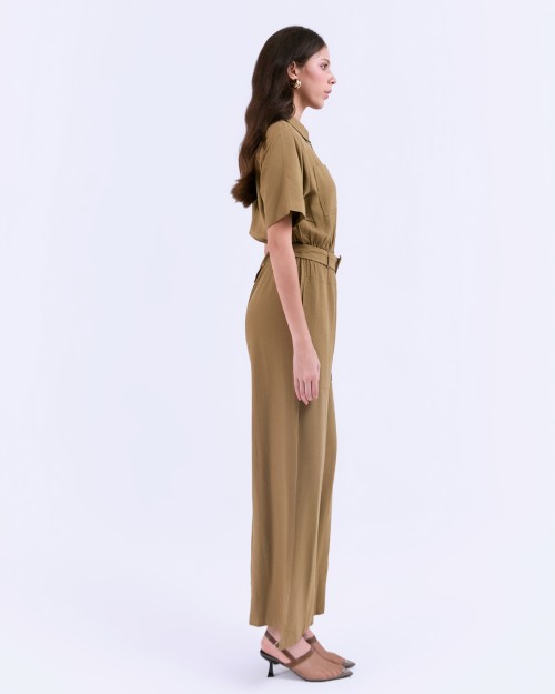 SIXDO G-Green Woven Jumpsuit Long