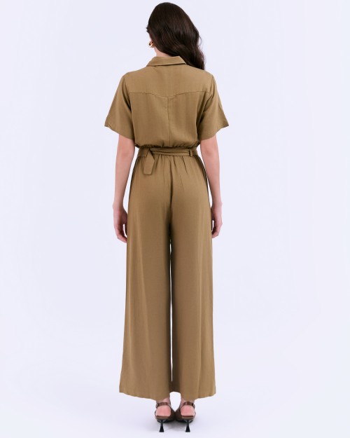 SIXDO G-Green Woven Jumpsuit Long