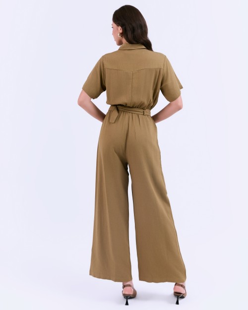 SIXDO G-Green Woven Jumpsuit Long