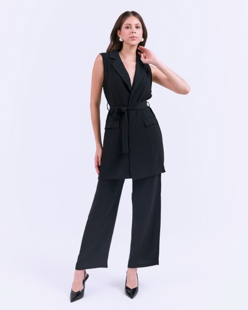 SIXDO G-Black Woven Jumpsuit